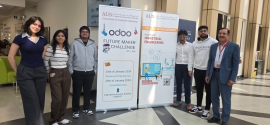 School of Management Students Participate in Odoo ERP Workshop at American University of Sharjah, Sharjah